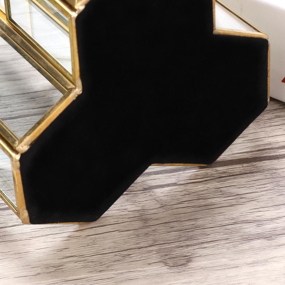 Simple Sexangle Combination Glass Pen Holder,Makeup Brush Holder Desk Organizer Storage