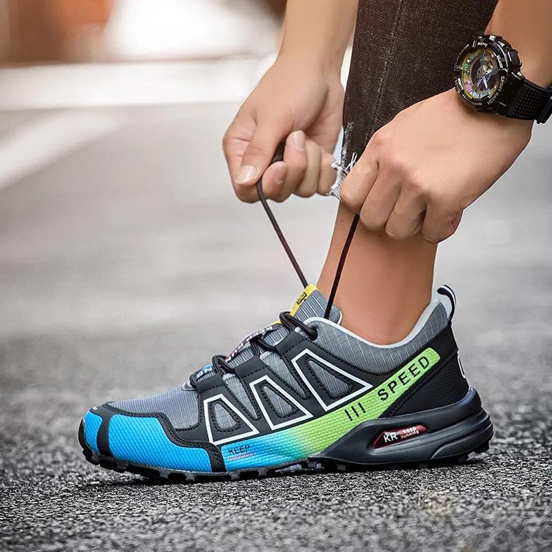 Summer New Men Women Waterproof Hiking Shoes - Lace-up Anti-slip Outdoor Trainers Trekking Climbing Tactical Sneakers
