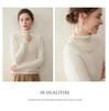 High Collar Buckle Cashmere Women's Loose Slimming Knitted Pullover Sweater