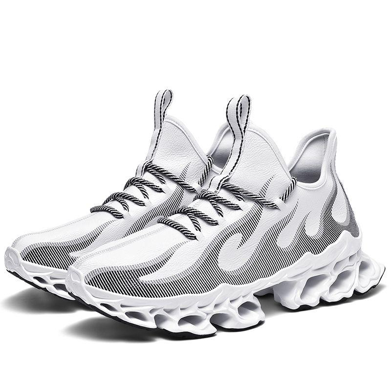 Men's Shoes Tide Men's Waterproof Leather Sneakers Shock Absorption Heightened Casual Shoes Men's Student Shoes