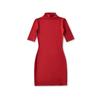 Pure Desire High Neck Slim Fit Mid-Sleeve Dress for Women – Waist-Cinched Hip-Hugging Skirt