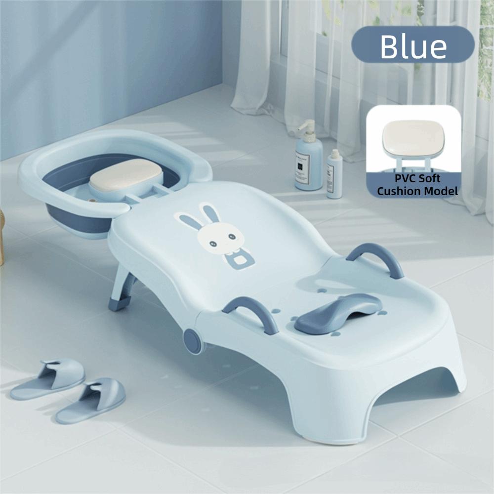 Faltbarer Baby-Haar-Pool-Bett Verstellbarer Salon-Sitzstuhl Kinder-Shampoo-Stuhl Jungen Mädchen