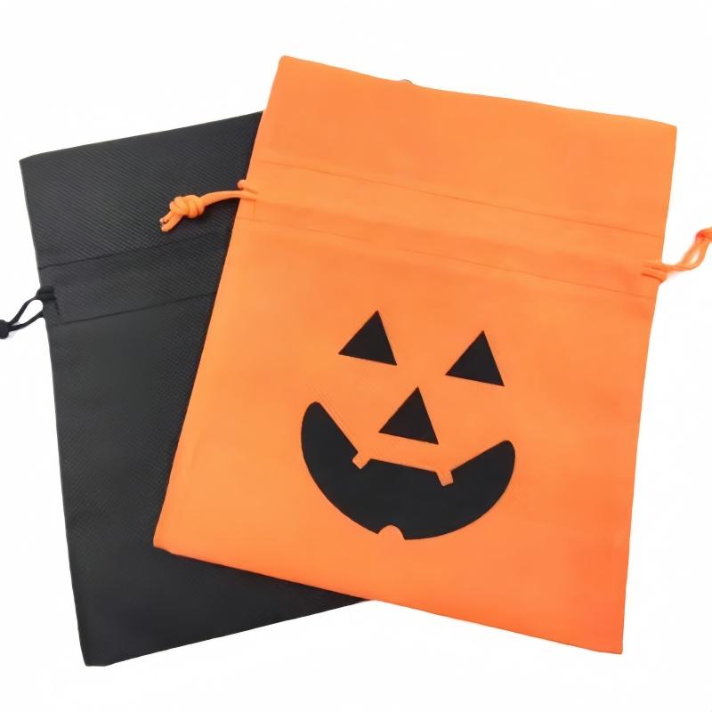 10pcs Halloween gift pumpkin bag packaging bag cartoon gift bag funny decoration candy tote bag exquisite and cute small bag