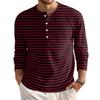 Men's Loose Casual Button Down Collar Long Sleeve Top