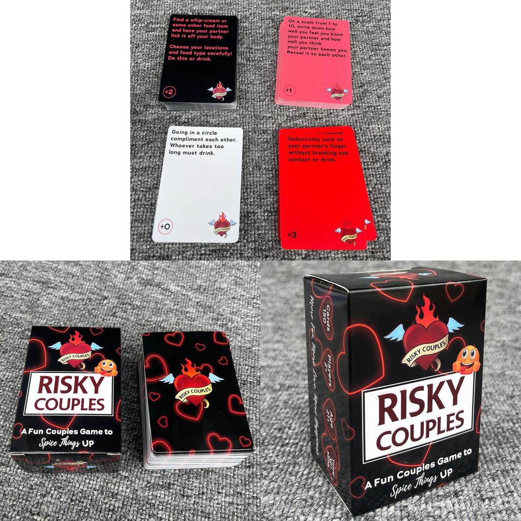 Risky Couples Card Game With Colorful Packaging For Couples Relationship Building