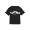 MLB New York Yankees SS23 College Style Letter Print Crew Neck Short Sleeve T-Shirt Unisex Tops Black 3ATSV0633-50BKS