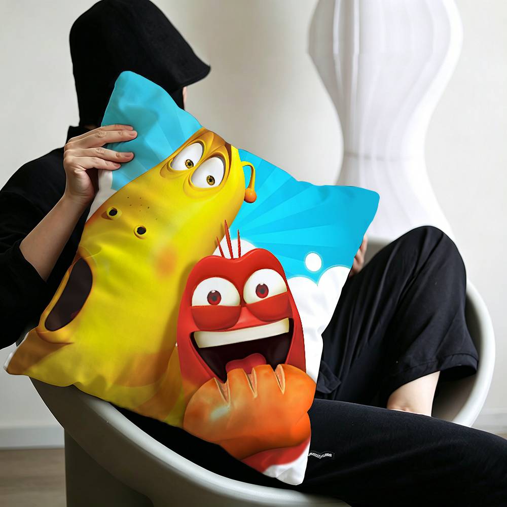 Funny L-Larva Cartoon Personalized picture text home decorative pillows Household Gifts 45x45cm