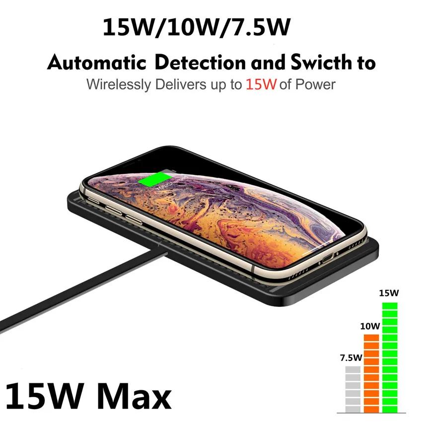 30W Auto Kabellose Ladematte Silikon Rutschfestes Pad für iPhone 14 13 12 Pro Max Samsung Auto Kabelloses Handy Ladegerät Schnellladung