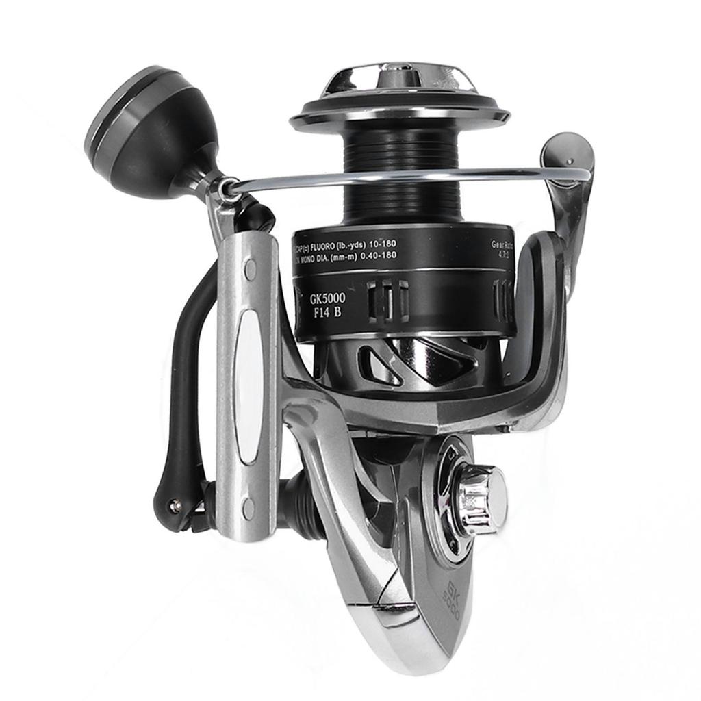 Fishing Reel 4.7:1 Spinning Wheel Metal Wire Cup Spool Spinning Reel Fishing PartsGK5000