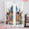 2pcs,2D Plane Printing Curtains Cheerful School Versatile Fabric (without Rod) Decorations Outdoor Perfect for Bedroom, Living
