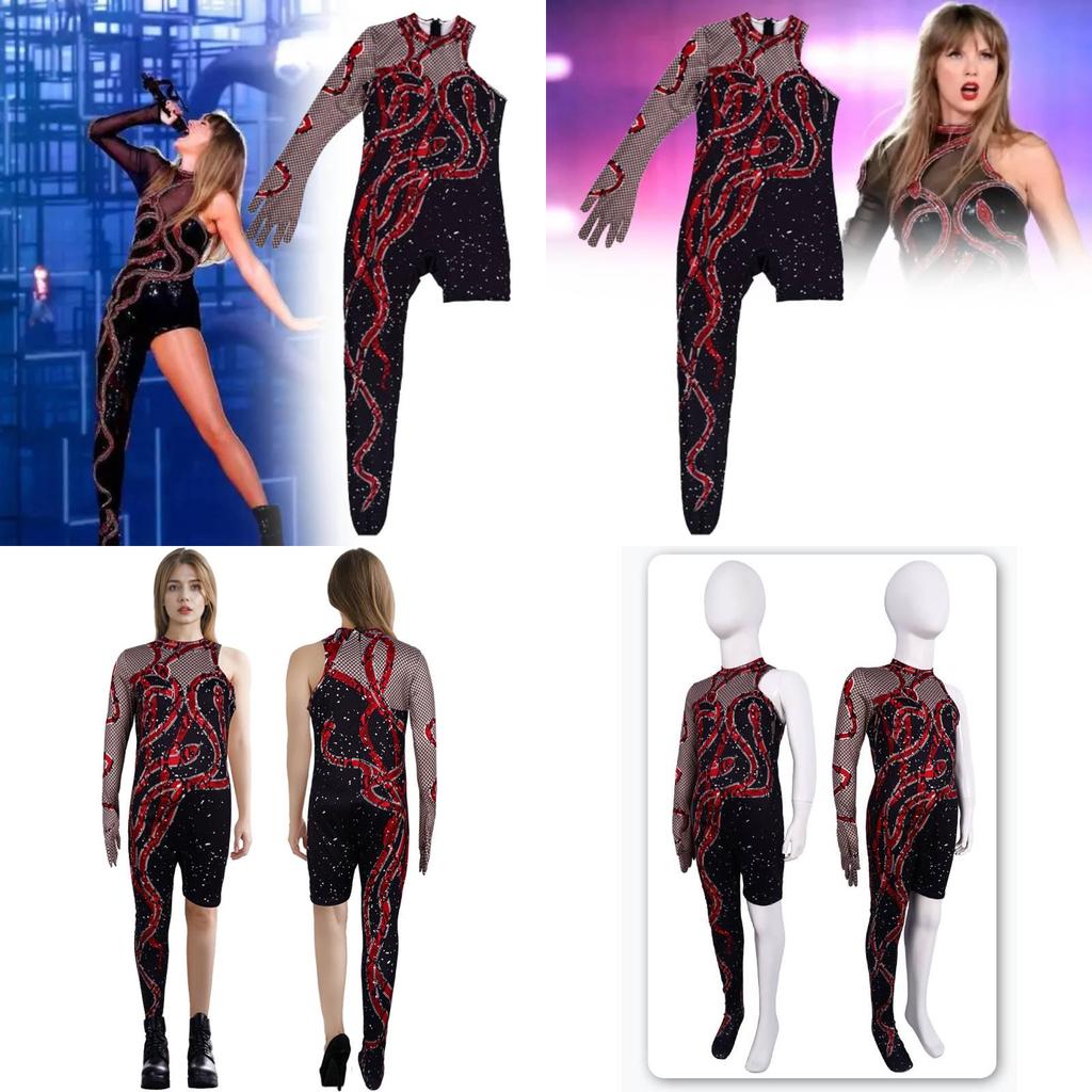 Stylish Taylor Swift Inspired Stage Performance Costume For Women In Polyester Blend