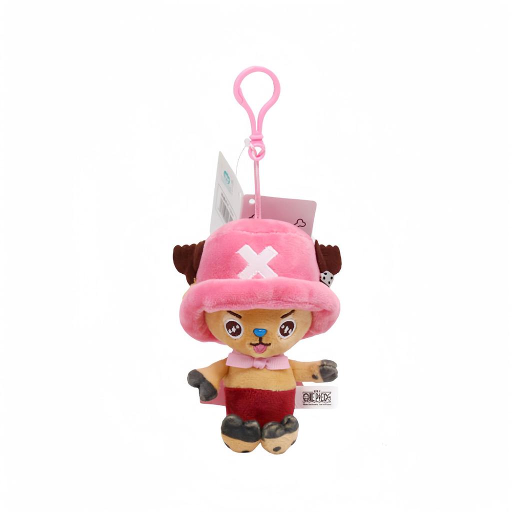 12cm One Piece Plysch Nyckelring - Luffy & Chopper Anime Hänge