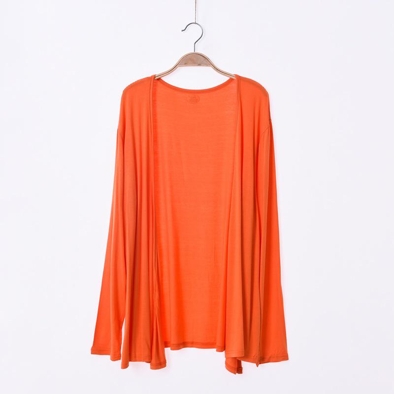 Plus Size Spring/Summer Sun Protection Modal Beach Cover-Up Cardigan for Women