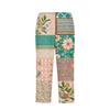 Women High Waist Printed Patchwork Yoga Capris with Button and Pockets for Athletic Comfort Fit
