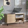 VidaXL Armoire à Disques, Armoire Latérale avec Rangement, Meuble pour Tourne-Disque, Buffet de Salon, Moderne, Chêne Sonoma 831952
