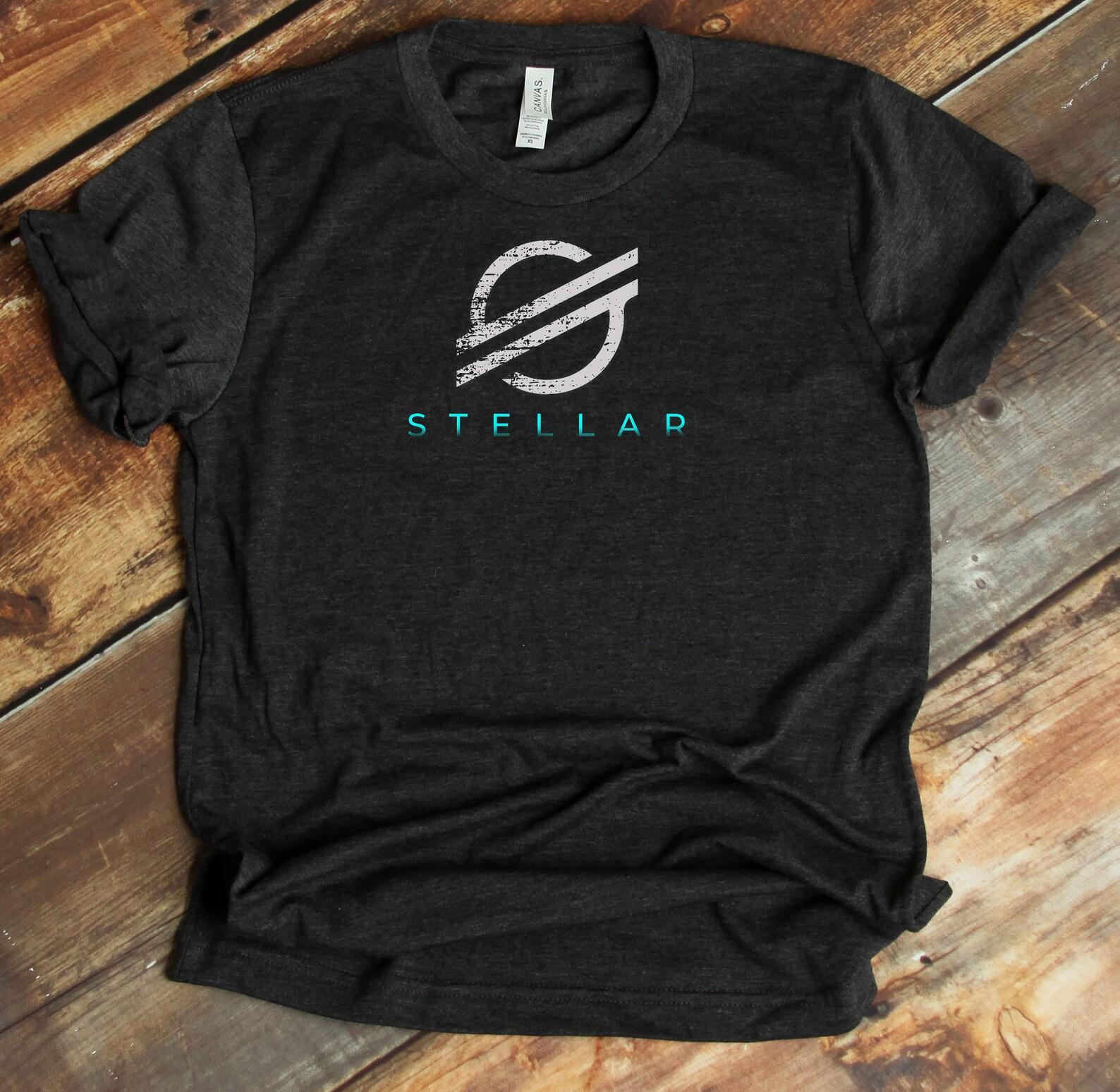 Stellar Logo T-Shirt, Stellar Lumens, Cryptocurrency Shirts, Cryptocurrency T-shirt, XLM T-Shirt L
