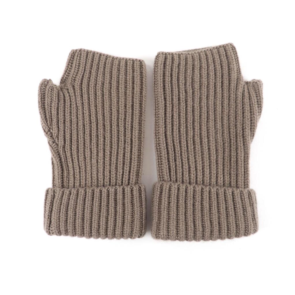 Excellent HERMES Gloves Filipa Brown Cashmere Women M H222033G Used