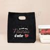 Beste Nanny der Welt Aufdruck Lunchtasche Tragbar Isoliert Canvas Kühltasche Bento Tasche Thermisch Lebensmittelaufbewahrungstaschen Geschenk für Nounou