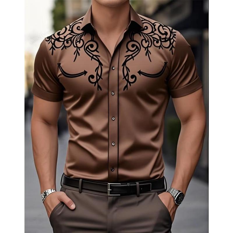 Men's Western Style Shirt Vintage Clothes Denim Cowboy 3d Print Country Shirt Men Women Fashion Short Sleeve Casual
