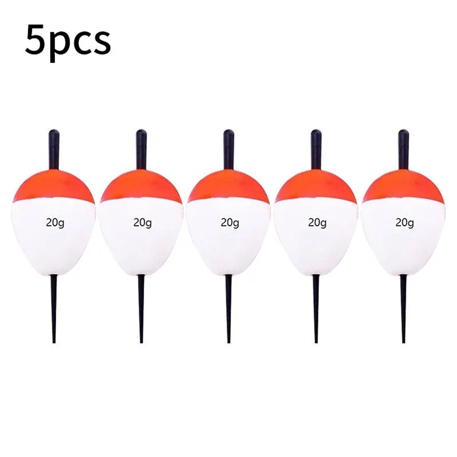 

5pcs Fishing Floats 20g Durable Lightweight Oval Bobbers with Stem for Freshwater and Saltwater Fishing Accessories One Size