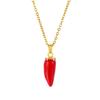 Rode Pepereen Hanger Ketting - Trendy Chinese Stijl Hars Sleutelbeen Ketting voor Vrouwen