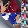 Women  Long Sleeve Patchwork Hoodie Hooded Sweatshirt Pullover Tops Blouse