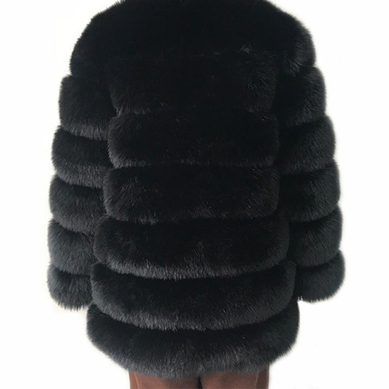 Manta Lunga De Blana Falsa De Moda De Dama Toamna Si Iarna Jacheta Calda Casual