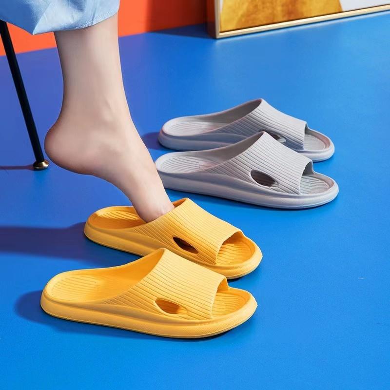 Summer Unisex Slippers Women Solid Color Eva Indoor Bath Thick Platform Men Anti Slip Soft Home Flip Flops Comfort Beach Sandals