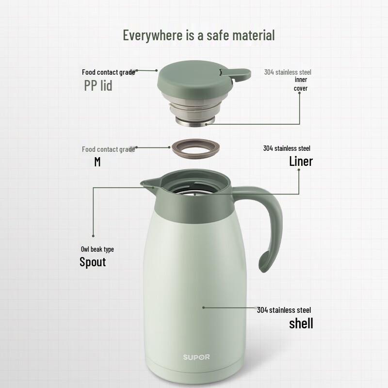 SUPOR 304 SS Vacuum Insulated Thermos Pot