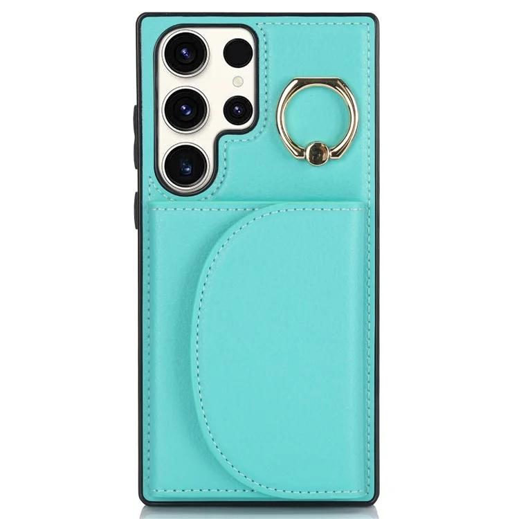 

Для Samsung Galaxy S24 Ultra Чехол-кольцо с подставкой и защитой от падения Держатели для карт