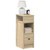 Vidaxl Bedside Tables with Drawer, 2 Pcs, Sonoma Oak, 25X31X66 Cm