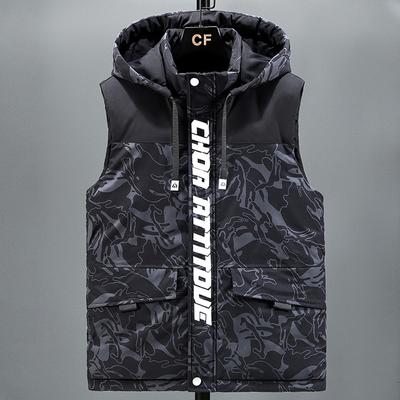 Grote Maten S-8XL Winter Mouwloze Parka's Heren Bovenkleding Mode Heren Warm Vest met Capuchon
