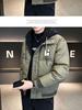 Trendy Brand 2025 Men's Winter Down Hooded Jacket, Faux Two-Piece, High-End Casual Warm Outerwear