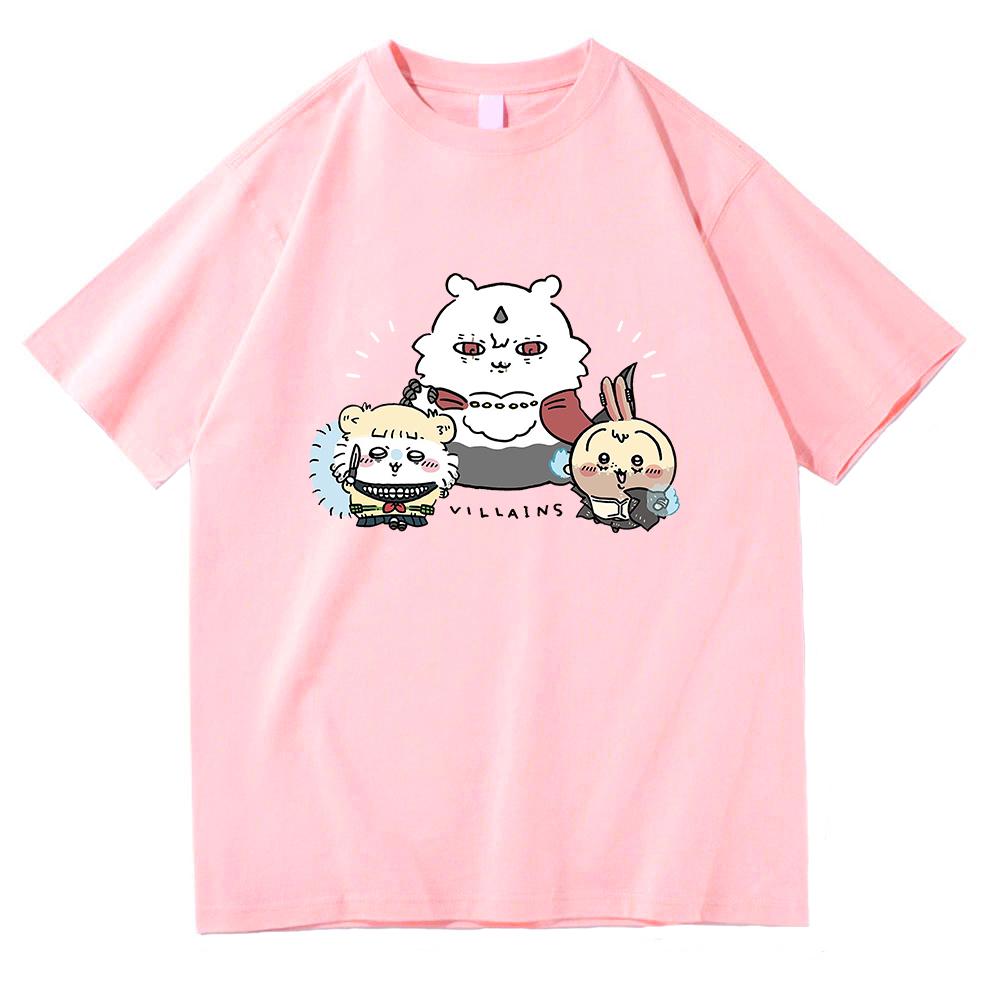 Chiikawa T Shirt Unisex  Harajuku Graphic Funny Kawaii T-Shirt Unisex Japanese Anime Cartoon Casual Cotton Tees Shirts Korea Clothes