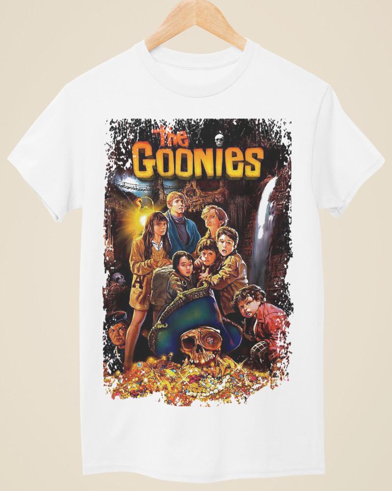 The Goonies - Movie Poster Inspired Unisex White T-Shirt Unisex T-Shirt M