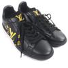 Excellent LOUIS VUITTON Low cut sneakers Luxembourg black leather 8.5 1A9JD4 Used