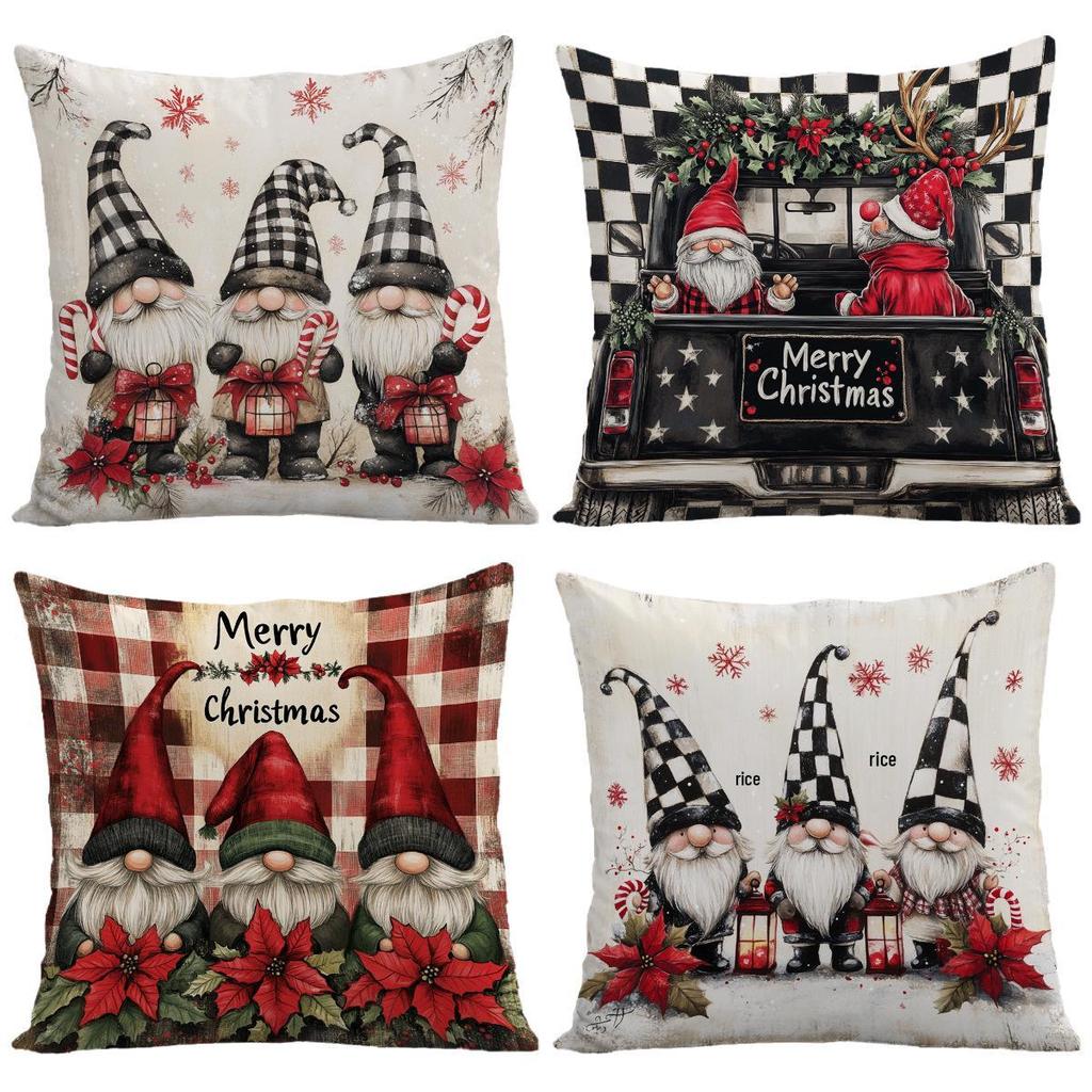 Cross-Border Christmas Pillowcase: Festive Sofa & Office Cushion Cover