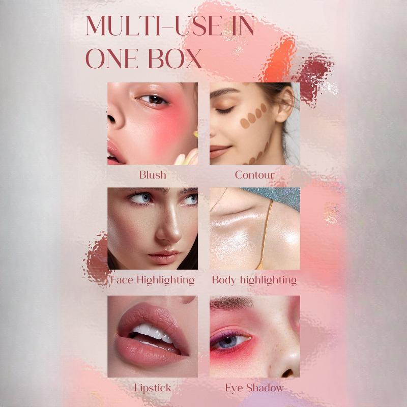 YOUNG VISION Multi-Purpose Makeup Stick 6 Colours Highlighter & Contour Balm Rouge & Matte Blush Stick Set