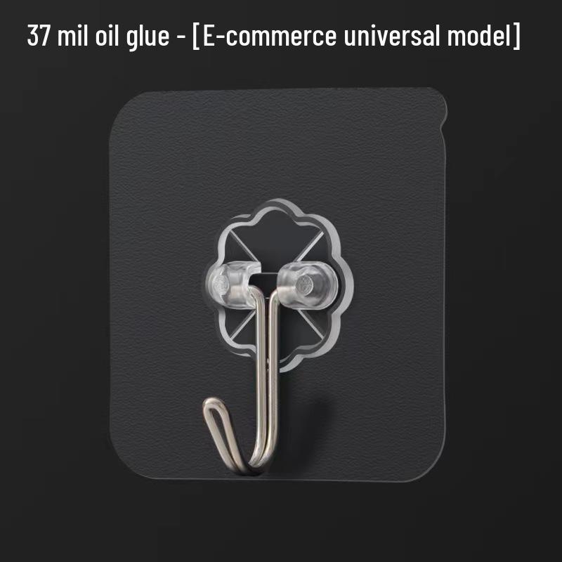 Transparent Seamless Adhesive Hooks - Strong Load Bearing for Home, Kitchen & Bathroom