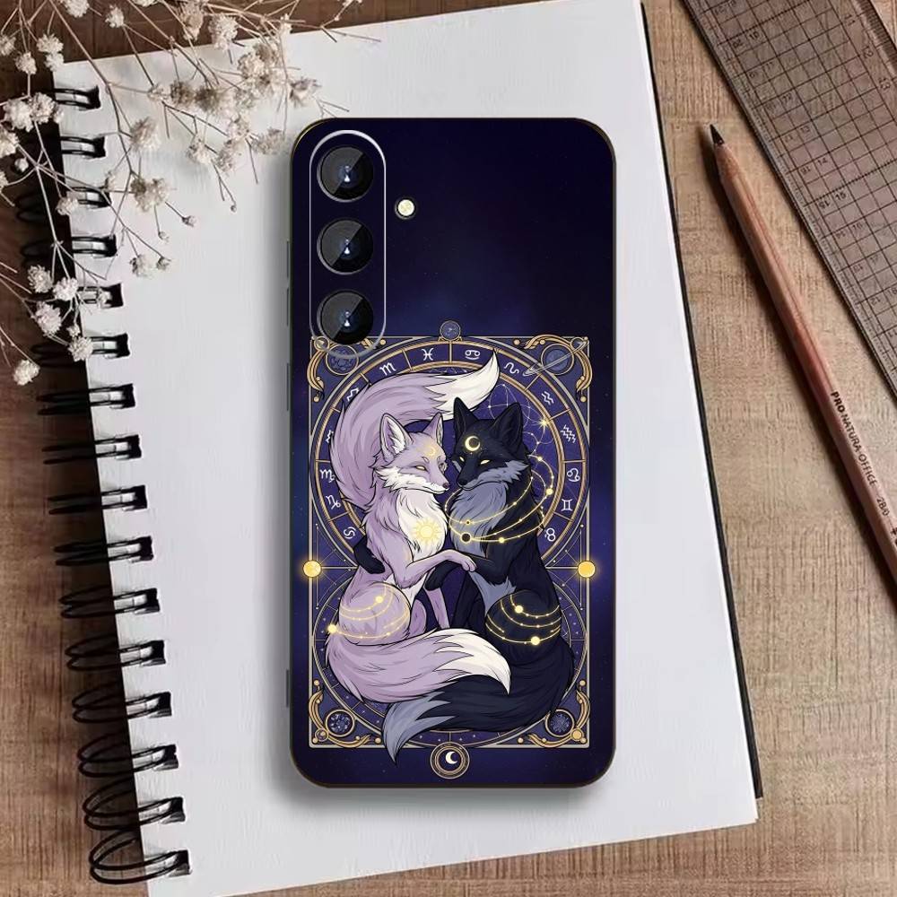 Sunny Fox Phone Case For Samsung Galaxy A73,A21s,A22,A31,A52,A53,A71,A41Soft Black Shell