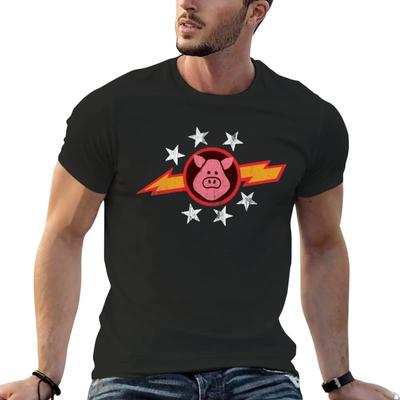 New Vintage Pigs In Space T-Shirt Sports Fan T-shirts Plus Size T Shirts Summer Tops Plain Black T Shirts Men