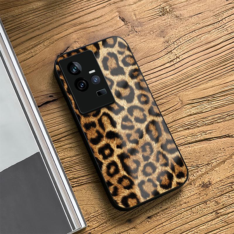 Leopard Print Phone Case For Vivo IQOO 11 11S Z10 Z3 U5X U1X U3X Neo 855 Z6 Lite Z10R Z7 Z7i Shockproof Glass Back Cover