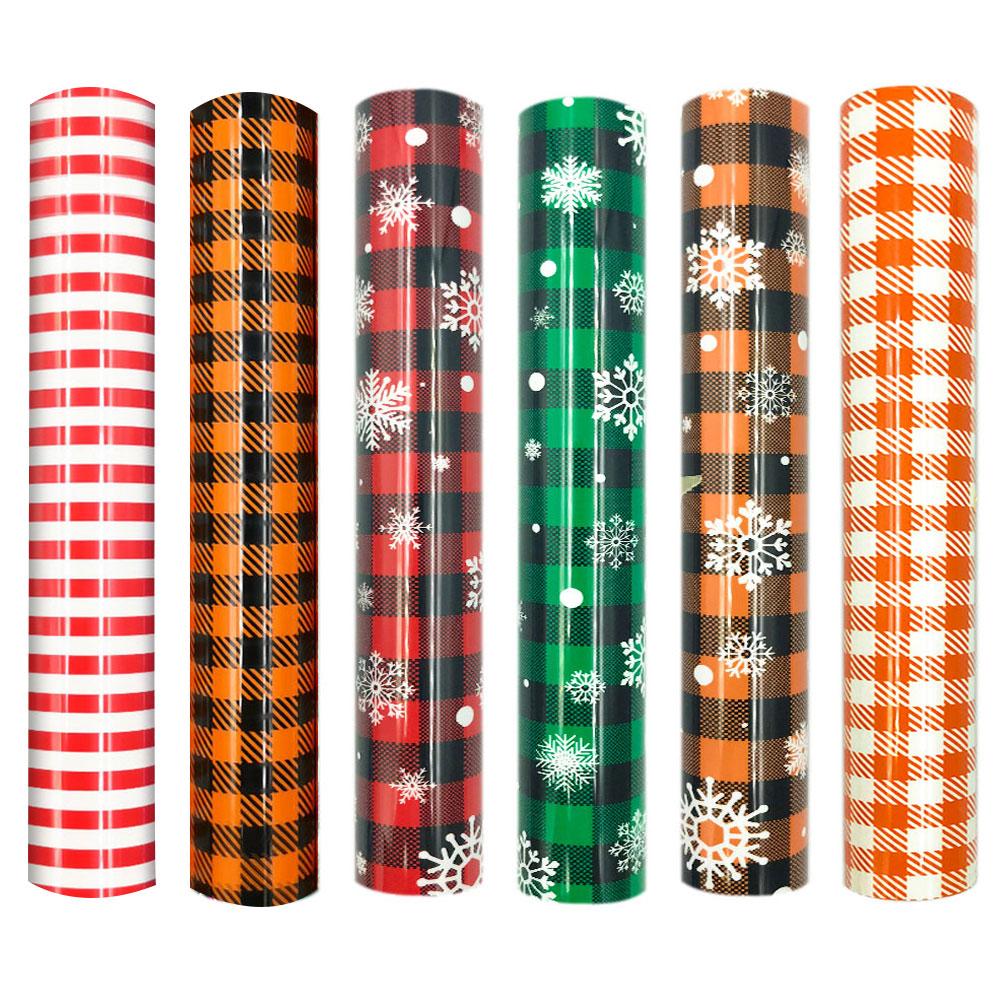 Multi-style 12"X10" Bundle Heat Transfer Vinyl Film Iron On Clothes HTV Printing for Tshirt Fabric Xmas Home Decor DIY by Cut