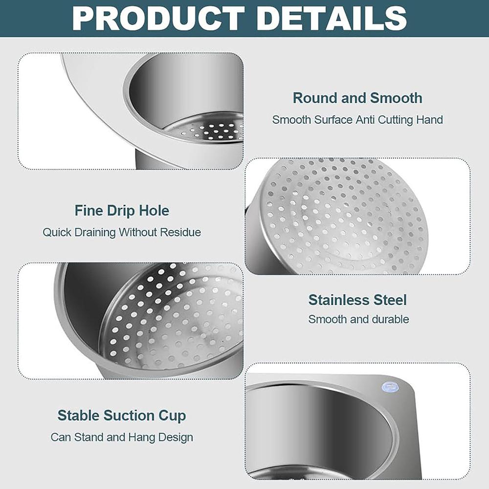 Kitchen Sink Drain Strainer Faucet Hanging Filter Basket for Fruit Vegetable