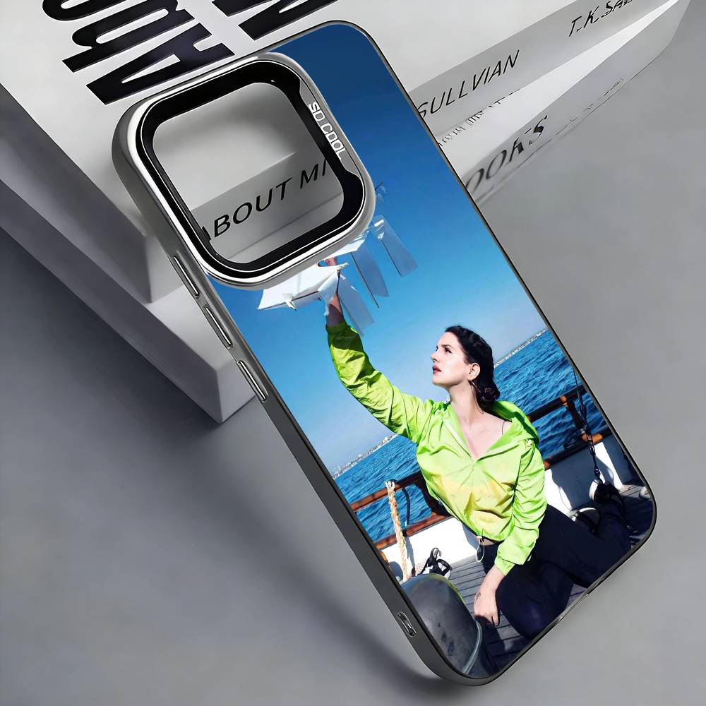 Colorful Silver Back Phone Case L-Lana Del R-Rey Compatible with iPhone 17 16 15 14 13 12 11 Plus Pro Max