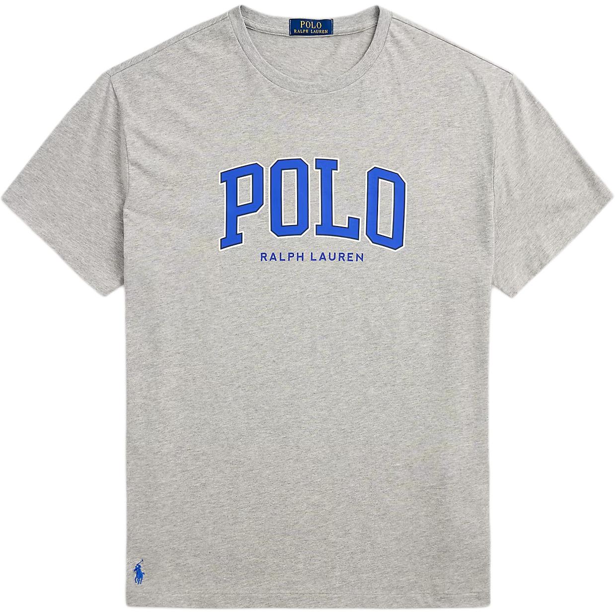 

Мужская футболка с коротким рукавом Polo Ralph Lauren с логотипом, однотонная, вязаная, топы, серая 100040512 M