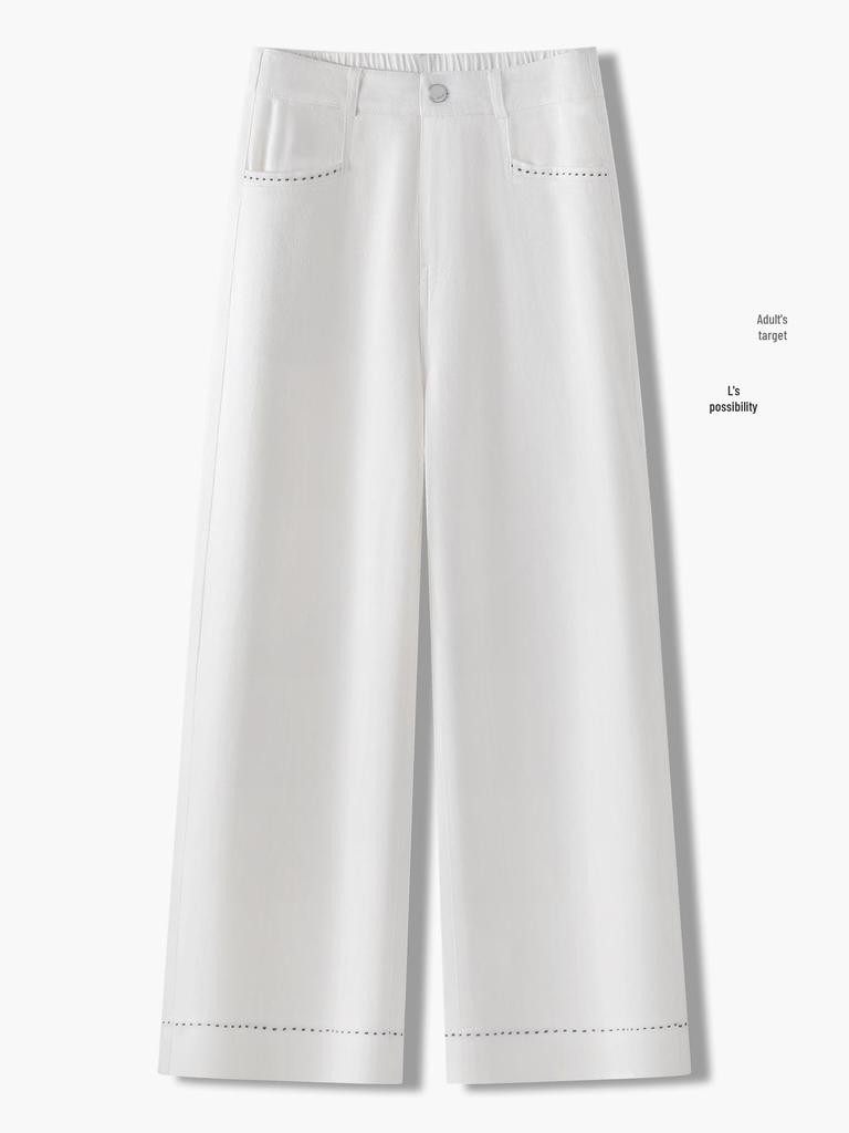 Women's Summer High-Waisted Loose Straight-Leg Wide-Leg Jeans