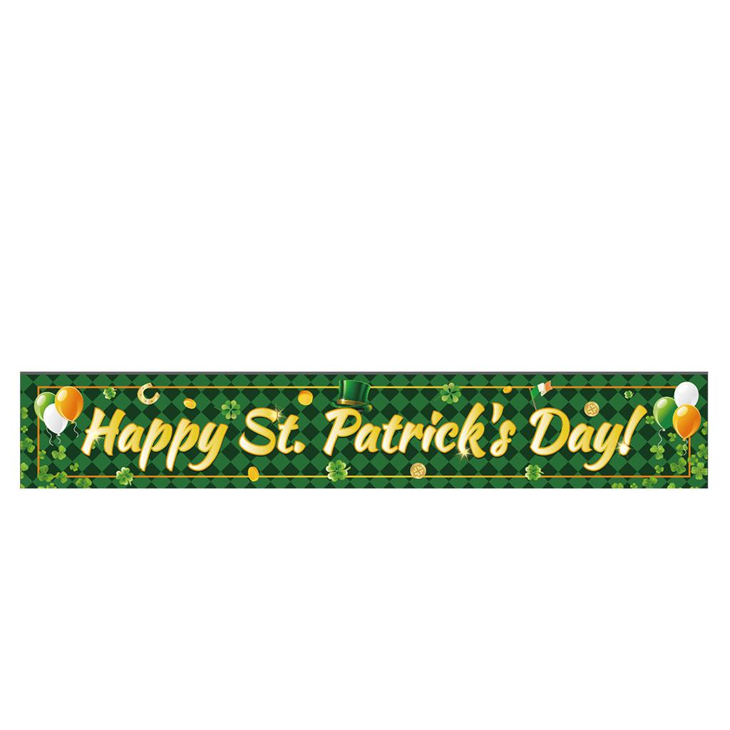 Irish Festival Clover Theme Party Outdoor Party Venue Arrangement Props Polyester Cloth Poster Customization