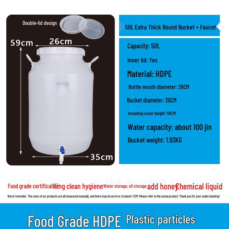 Extrem großer Gärbehälter aus lebensmittelechtem Kunststoff mit Deckel für Enzymbrauerei & Tierfutteraufbewahrung