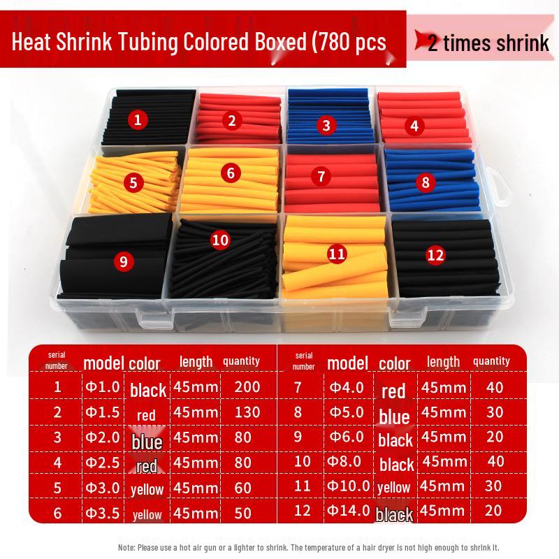 Heat Shrink Tube Insulation Sleeve for DIY Wiring and Cable Protection, Flame Retardant
